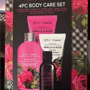 Brand new Betsey Johnson Body Care set- Vanilla and Rose scent